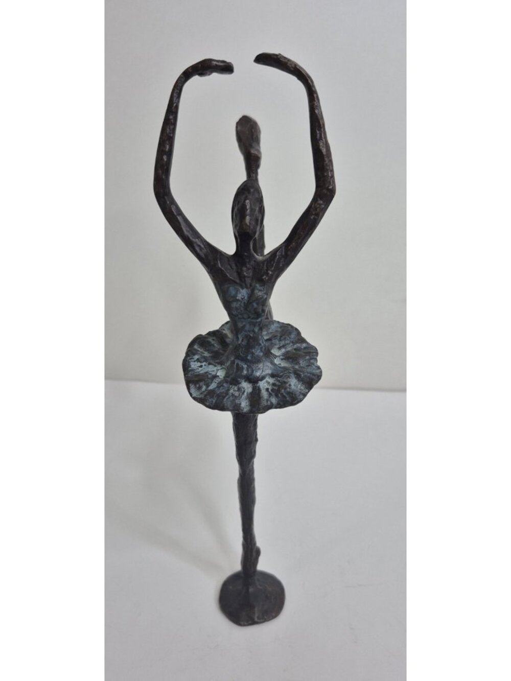 Vintage Bronze Ballerina Dancer Sculpture Brutalist Figurine 11" NEEDS BASE
